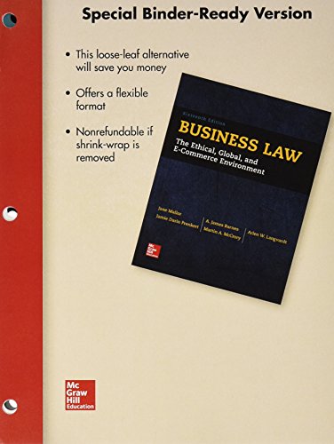 Loose Leaf For Business Law With Connect Access Card