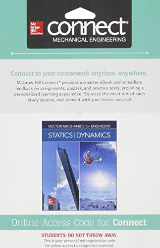 Connect 1 Semester Access Card For Vector Mechanics For Engineers Statics & Dynamics