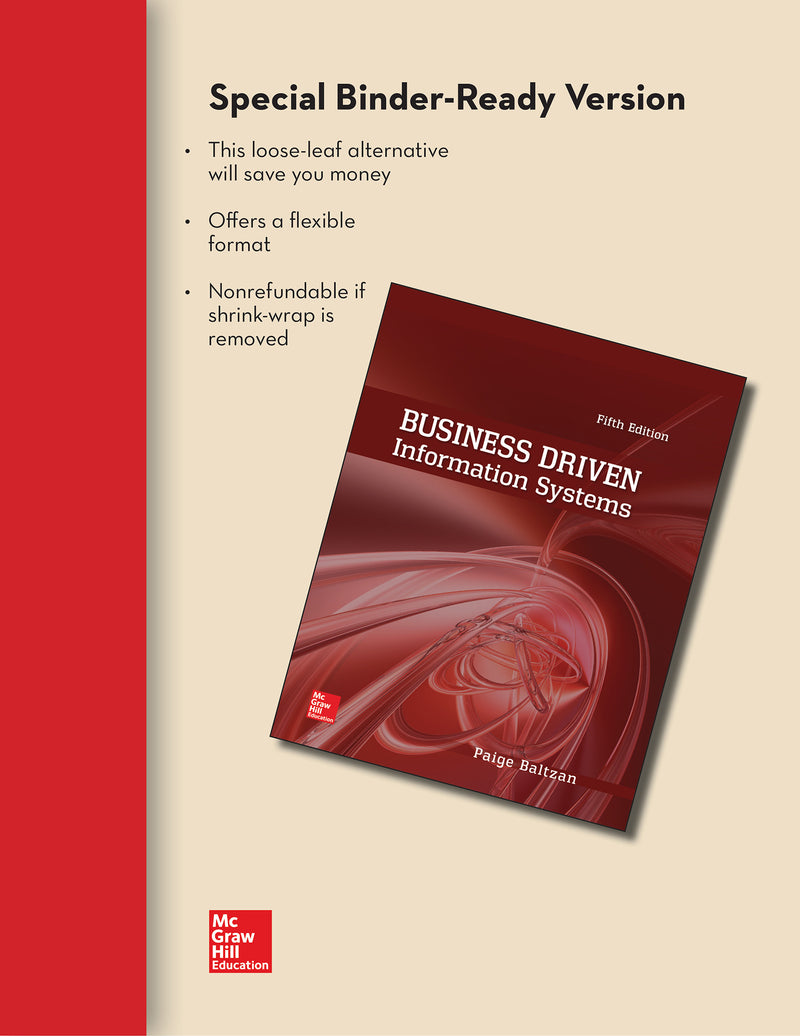 Loose Leaf For Business Driven Information Systems With Connect Access Card 5e