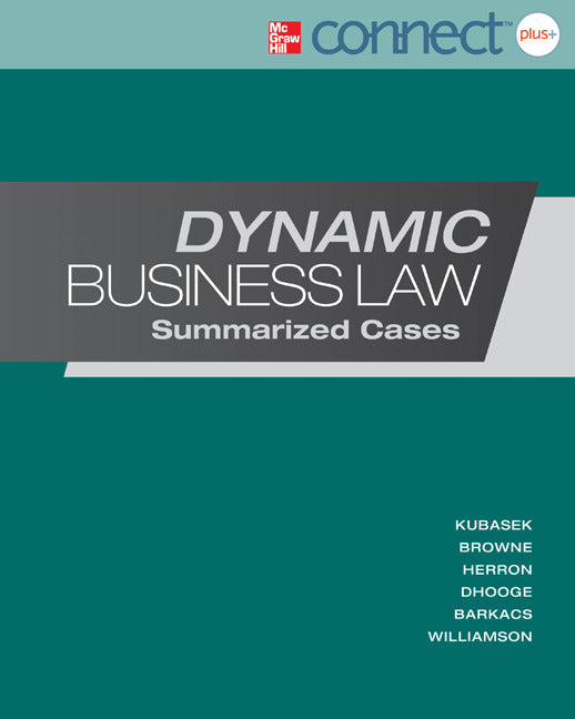 Dynamic Business Law Summarized Cases With Connect