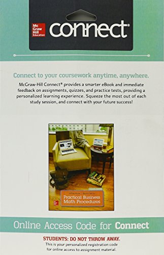 Connect Access Card For Practical Business Math Procedures