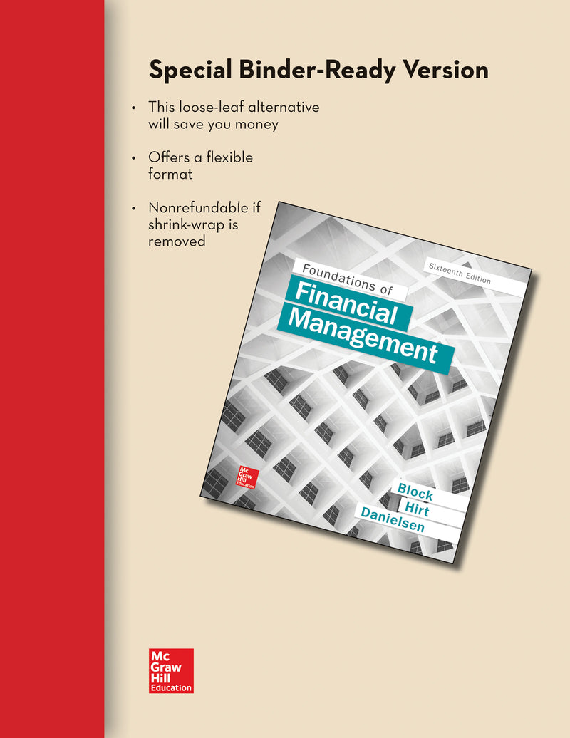 Loose Leaf Foundations Of Financial Management