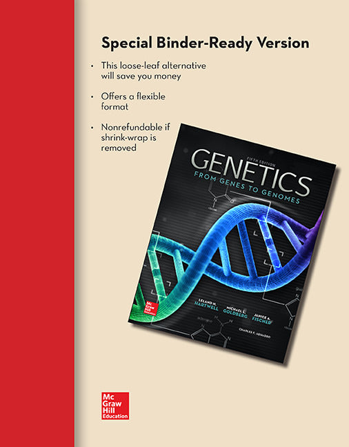 Loose Leaf Genetics From Genes To Genomes With Connect Access Card 5e