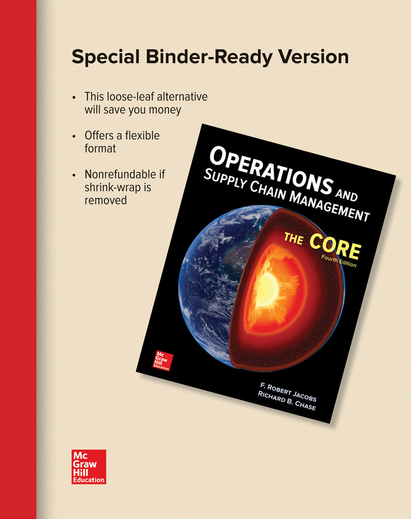Loose Leaf For Operations & Supply Chain Management The Core 4e