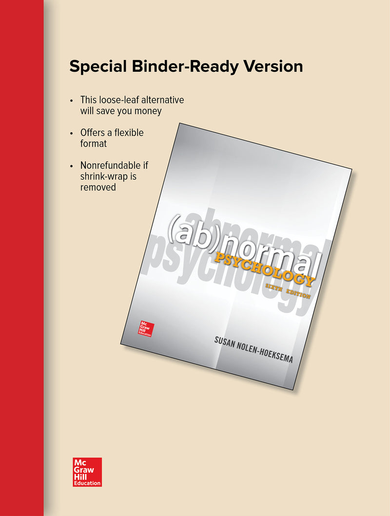 Loose Leaf For Abnormal Psychology With Connect Access Card 6e