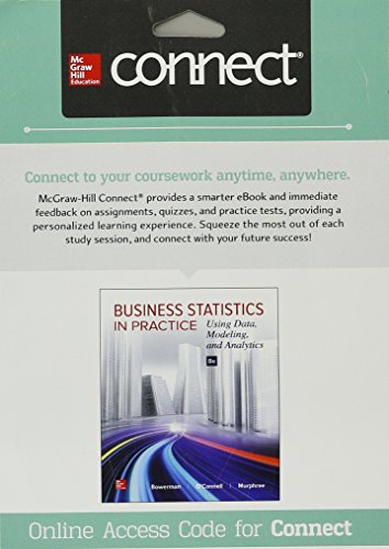 Connect Access Card For Business Statistics In Practice 8e