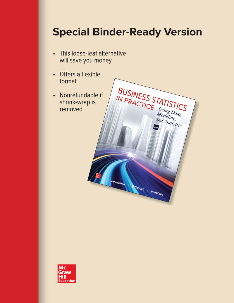 Loose Leaf For Business Statistics In Practice 8e