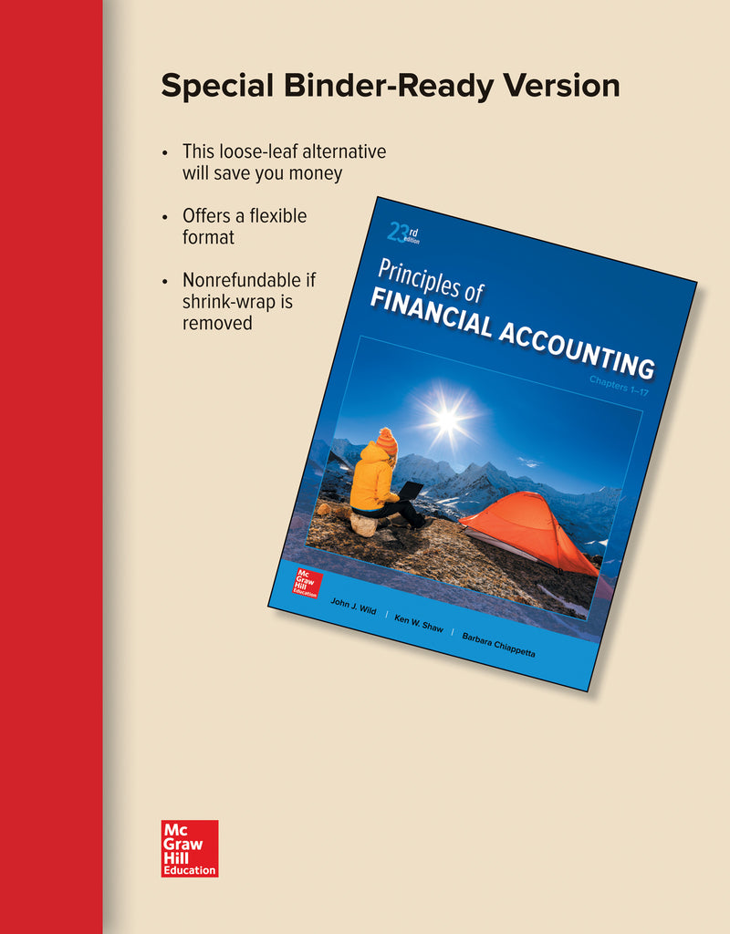 Loose Leaf For Principles Of Financial Accounting Chapters 1 17 23e