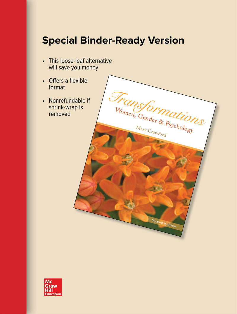 Looseleaf For Transformations Women Gender & Psychology 2e