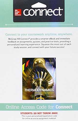 Connect 1 Semester Access Card For Thermodynamics An Engineering Approach 8e