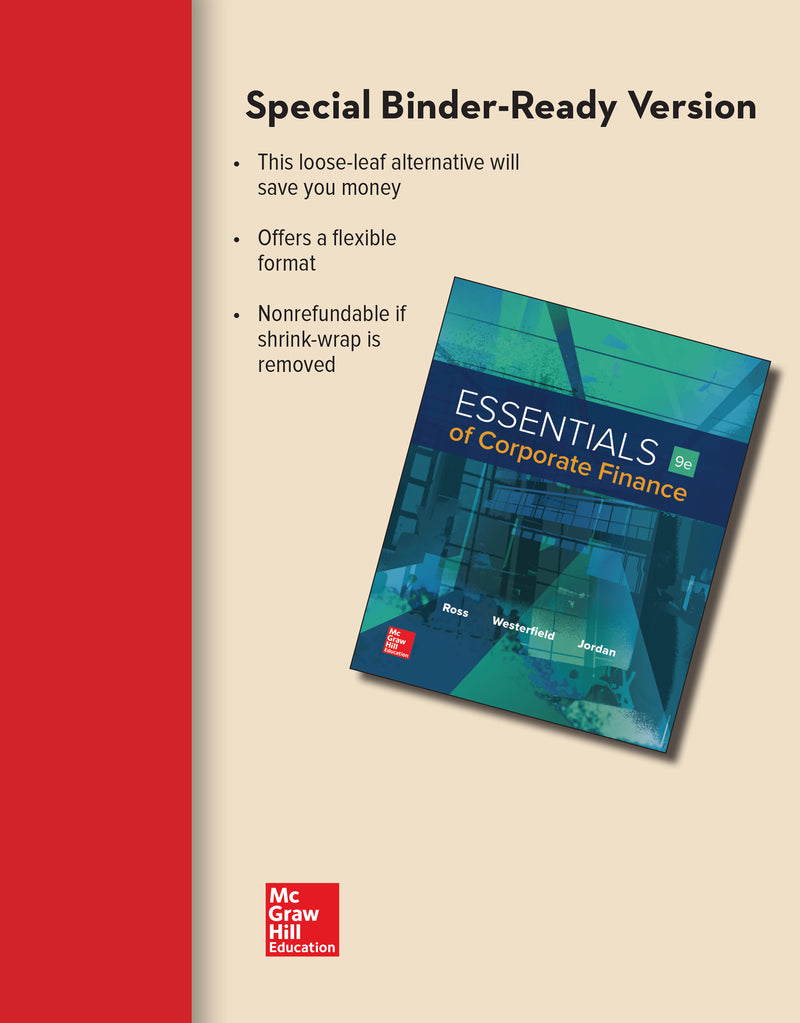 Loose Leaf For Essentials Of Corporate Finance 9e