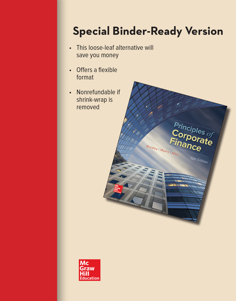 Loose Leaf For Principles Of Corporate Finance
