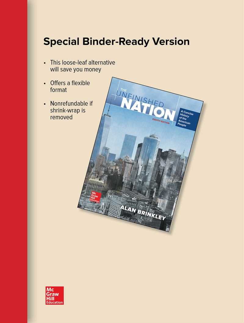 Looseleaf For The Unfinished Nation A Concise History Of The American People 8e