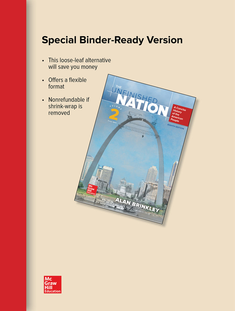 Looseleaf For The Unfinished Nation A Concise History Of The American People Volume 2 8e