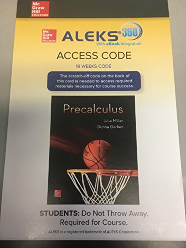 Aleks 360 Access Card 18 Weeks For Precalculus