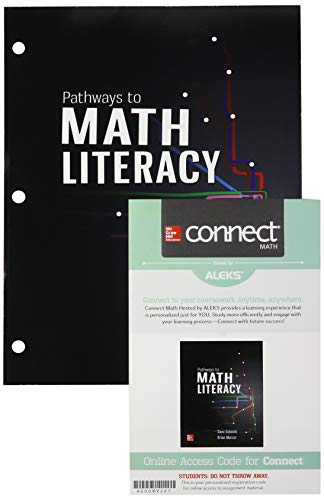 Pathways To Math Literacy With Connect Math Hosted By Aleks & Aleks 18 Week Access Card