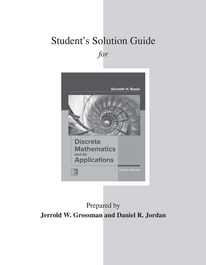 Students Solutions Guide For Discrete Mathematics & Its Applications 8e