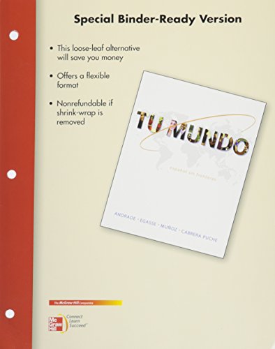 Loose Leaf For Tu Mundo With Connect With Wblm With Learnsmart Achieve Access Card