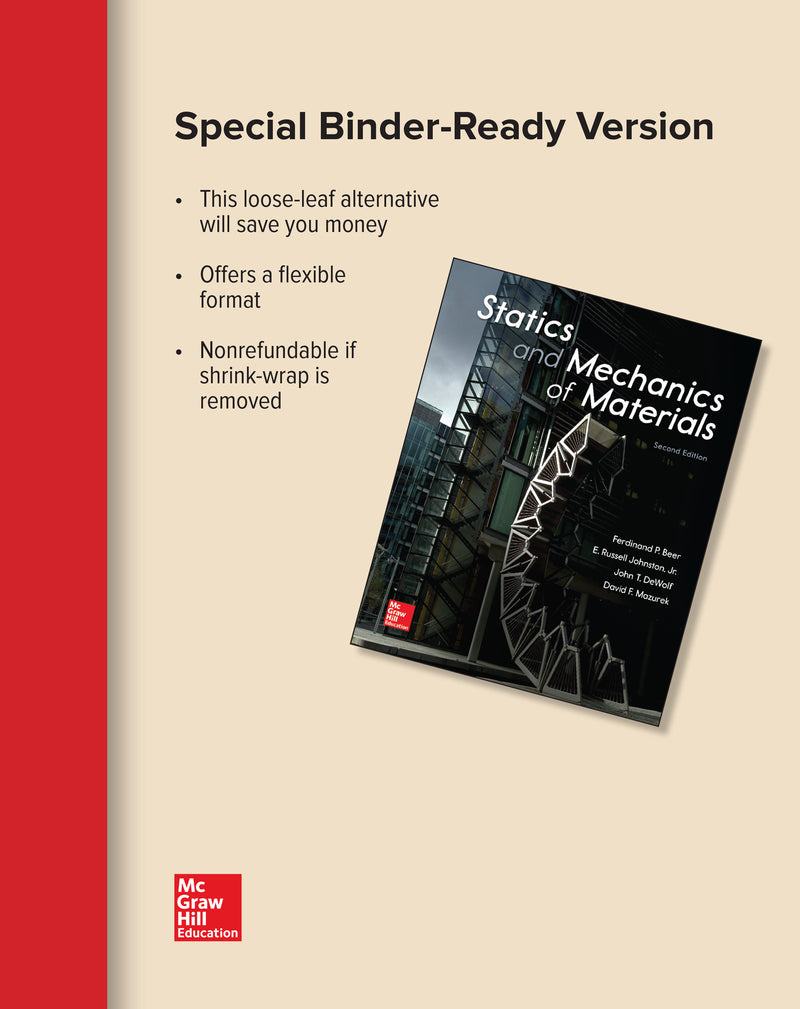 Loose Leaf For Statics & Mechanics Of Materials 2e