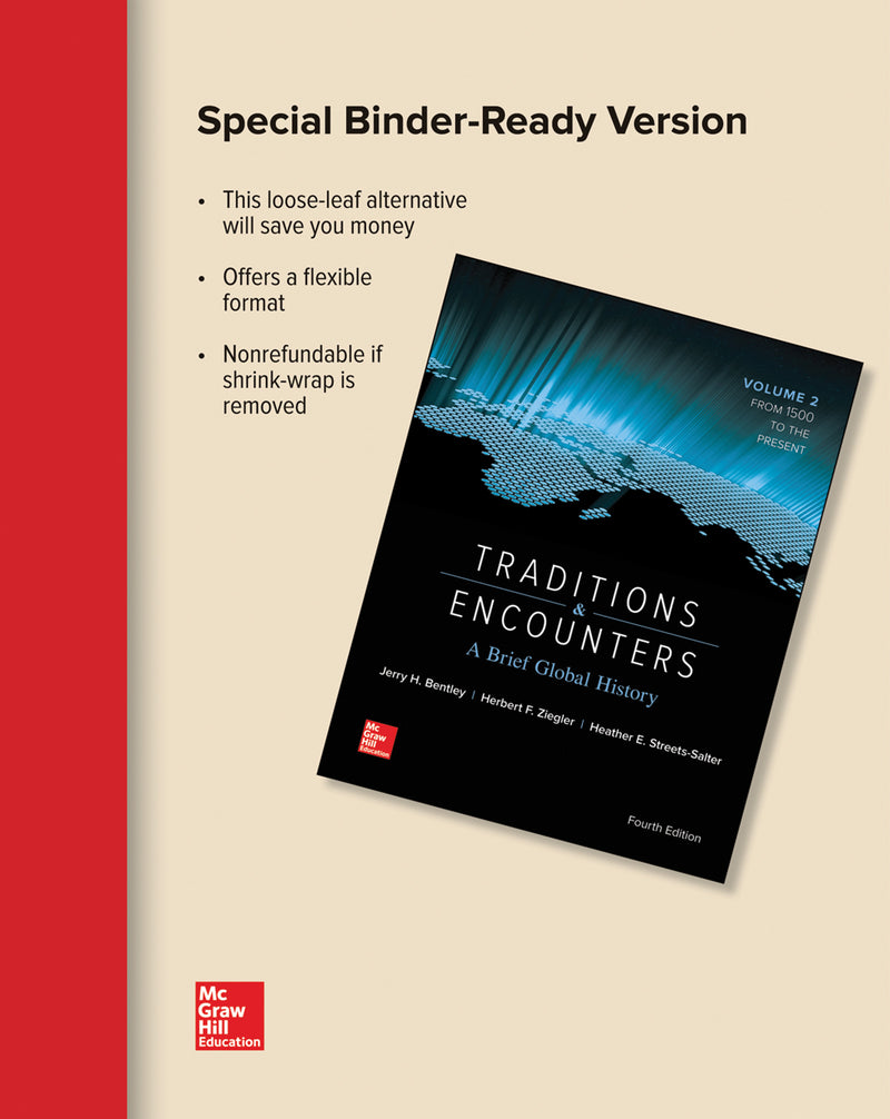 Looseleaf Traditions & Encounters A Brief Global History Volume 2 With Connect 1 Term Access Card 4e
