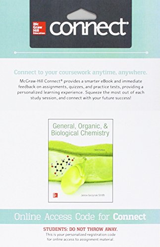 Connect 1 Semester Access Card For General Organic & Biological Chemistry 3e