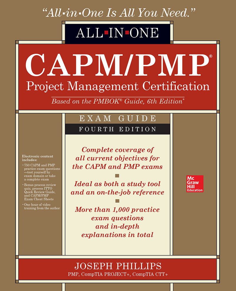 Capm Pmp Project Management Certification All In One Exam Guide Fourth Edition 4e