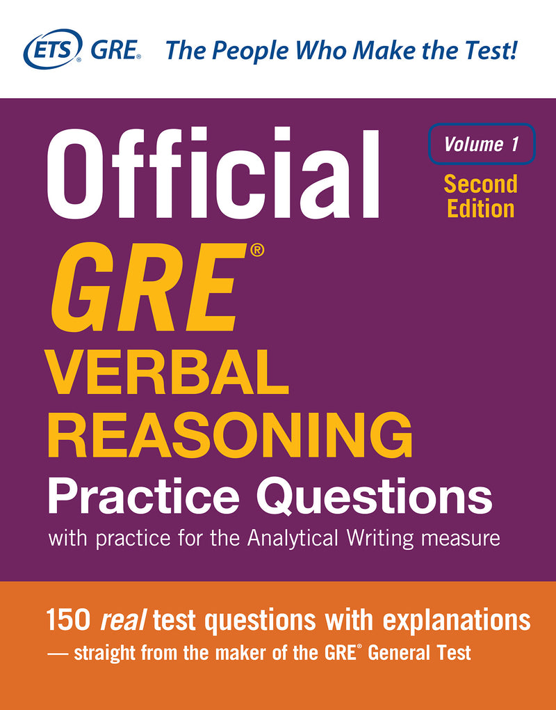 Official Gre Verbal Reasoning Practice Questions Second Edition Volume 1 2e