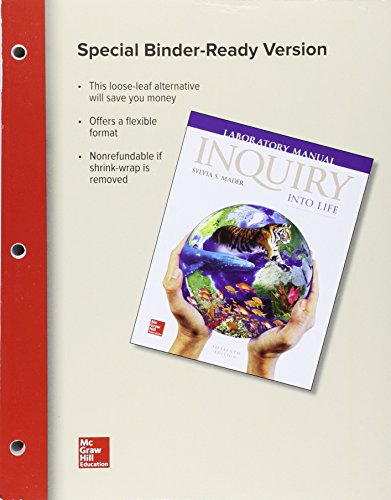 Loose Leaf For Lab Manual For Inquiry Into Life