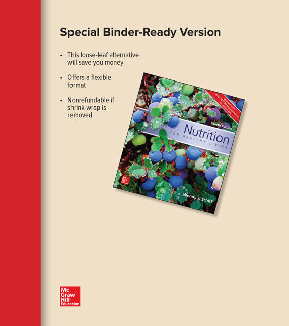 Loose Leaf For Nutrition For Healthy Living Updated With 2015 2020 Dietary Guidelines For Americans 4e