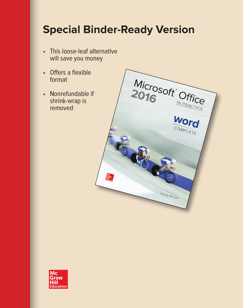 Looseleaf For Microsoft Office Word 2016 Complete In Practice