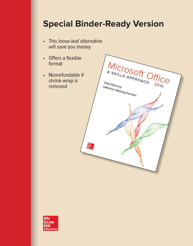 Looseleaf For Microsoft Office 2016 A Skills Approach