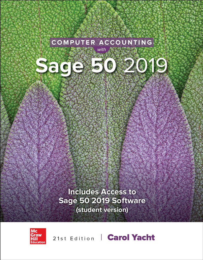 Computer Accounting With Sage 50 2019 21e