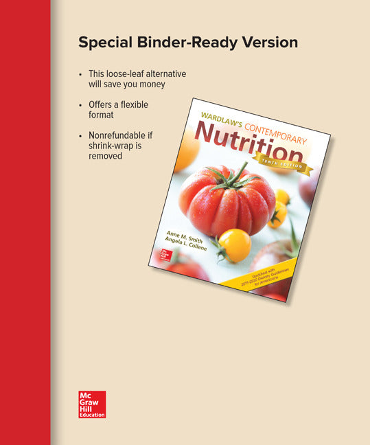 Loose Leaf For Wardlawâ€™s Contemporary Nutrition Updated With 2015 2020 Dietary Guidelines For Americans
