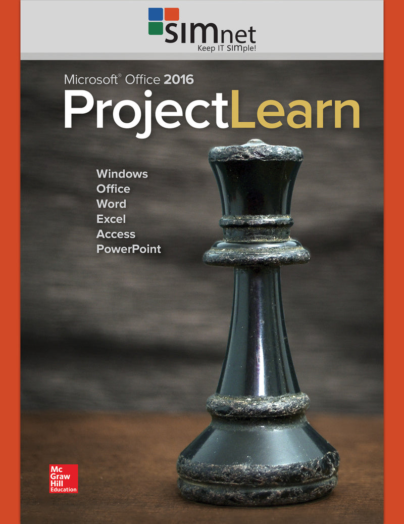 Gen Combo Microsoft Office 2016 Projectlearn; Simnet 2016 Access Card