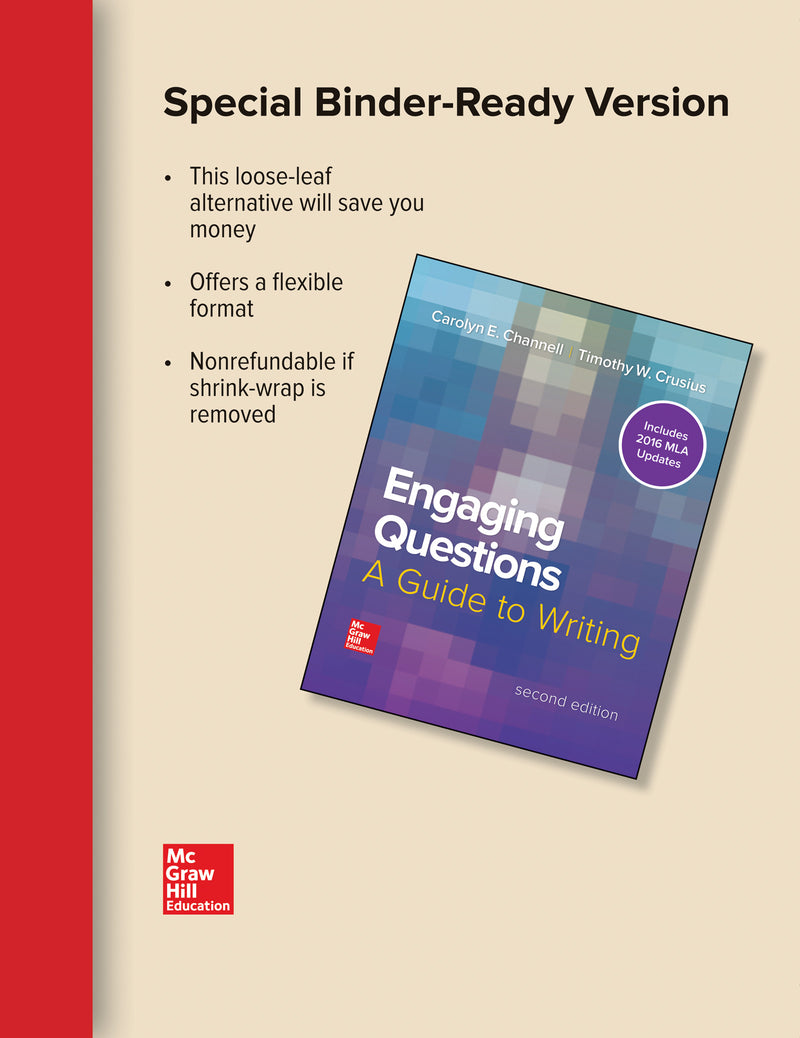 Looseleaf Engaging Questions 2e Mla 2016 Update 2e