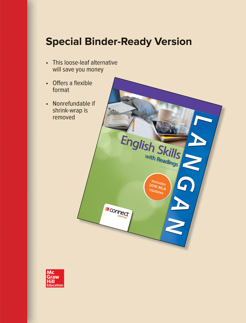 Looseleaf For English Skills With Readings Mla 2016 Update 9e