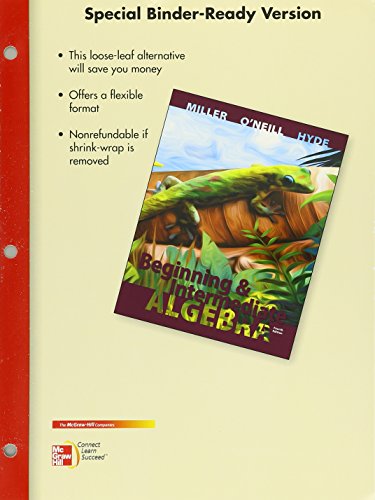 Loose Leaf Version For Beginning & Intermediate Algebra With Aleks 360 52 Week Access Card 4e