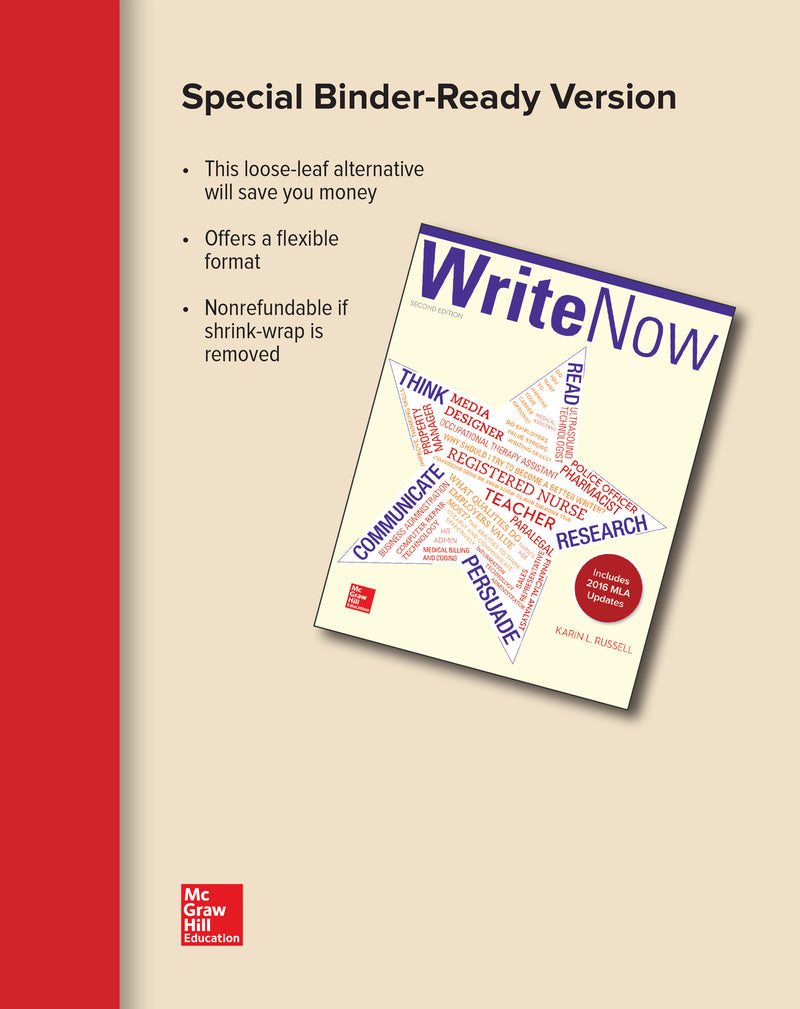 Looseleaf Write Now 2e Mla 2016 Update 2e