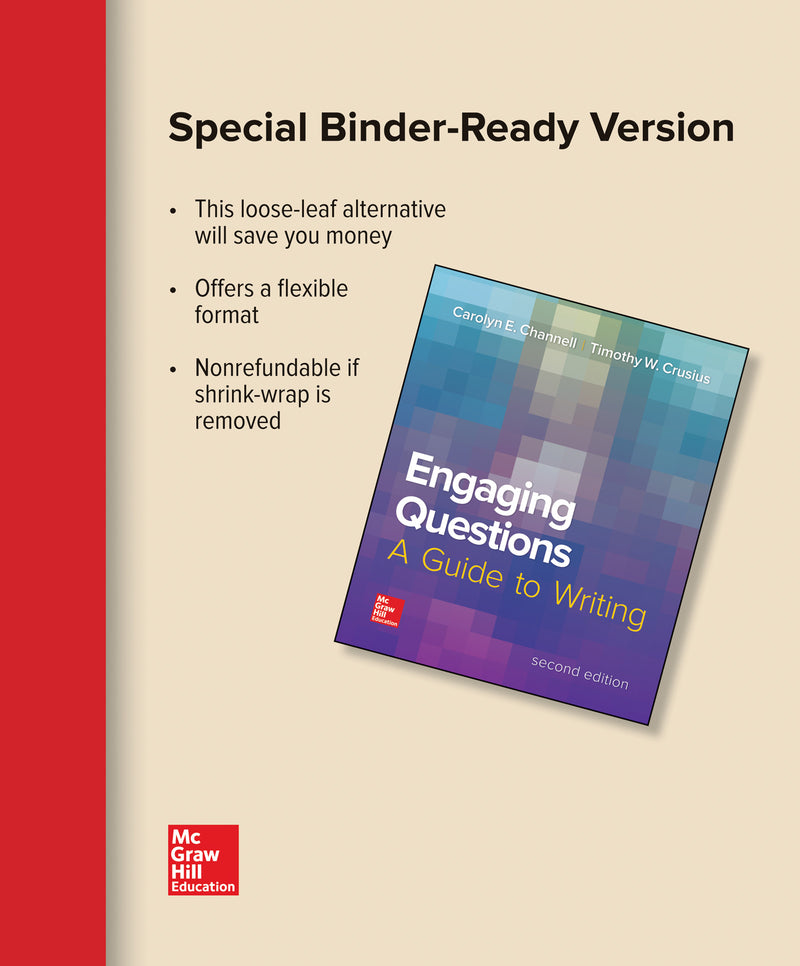 Looseleaf Engaging Questions 2e With Mla Booklet 2016 & Connect Composition Access Card 2e