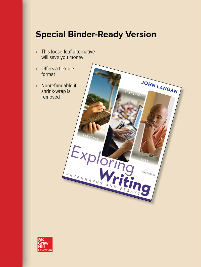 Loose Leaf Exploring Writing 3e With Mla Booklet 2016 & Connect Writing Access Card 3e