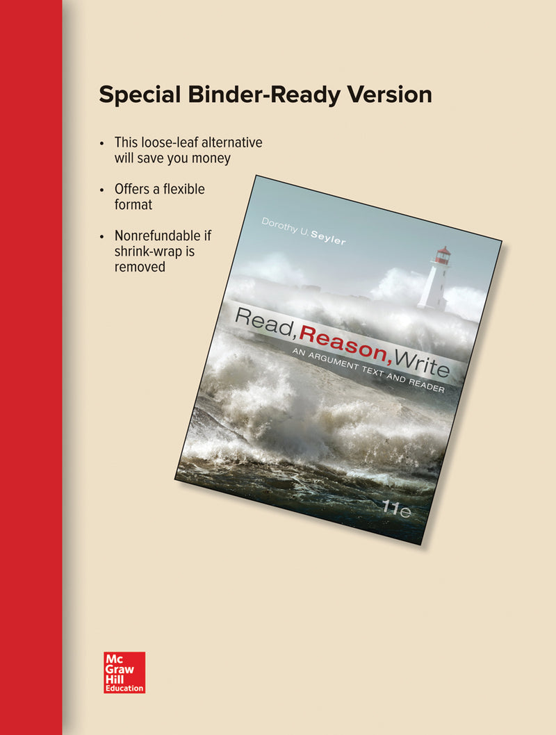 Looseleaf Read Reason Write 11e With Mla Booklet 2016 & Connect Composition Access Card