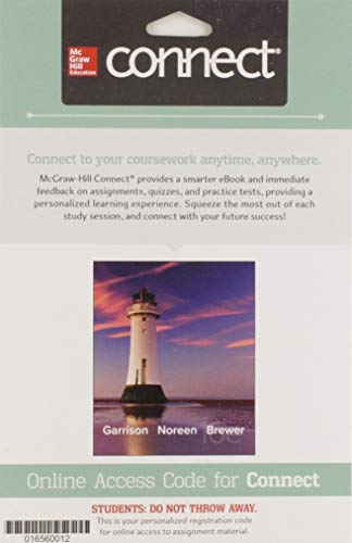 Connect Access Card For Managerial Accounting