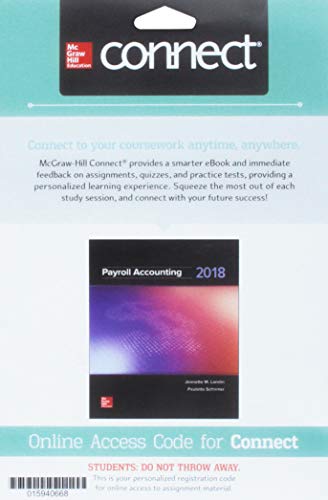 Connect Access Card For Payroll Accounting 2018 4e