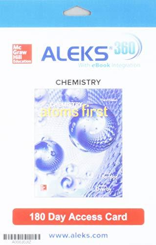 Gen Combo Connect 1s Ac Chemistry Atoms First; Aleks 360 1s Ac Chemistry Atoms 3e
