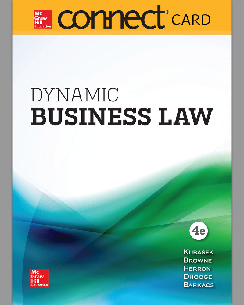 Connect Access Card For Dynamic Business Law 4e