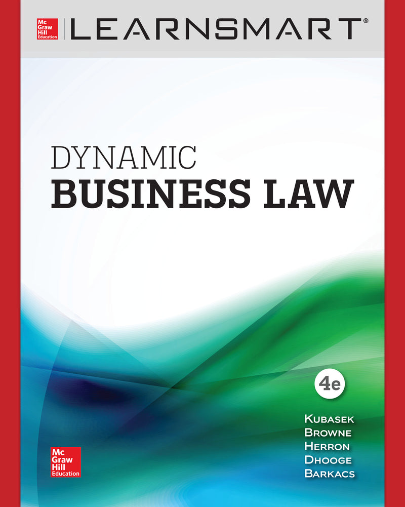 Learnsmart Standalone Access Card For Dynamic Business Law  4e