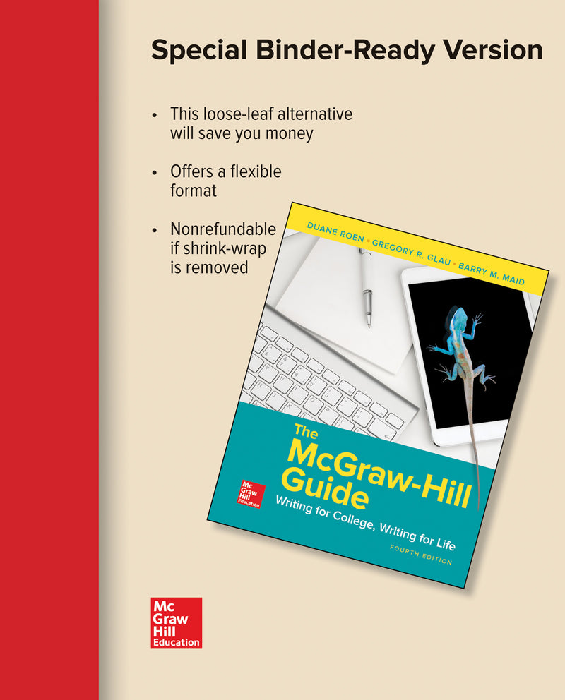 Looseleaf The Mcgraw Hill Guide Writing For College Writing For Life 4e