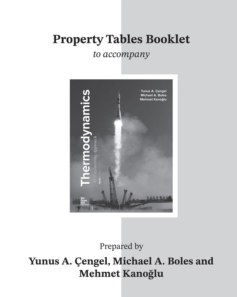 Property Tables Booklet For Thermodynamics An Engineering Approach 9e