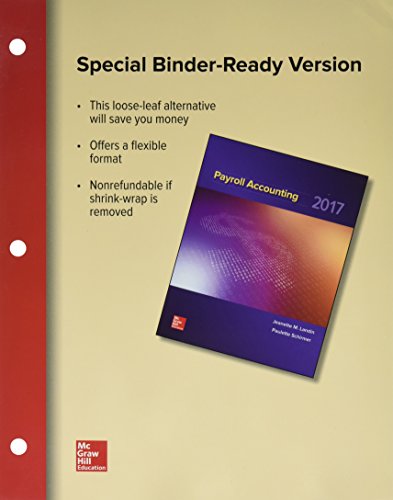 Gen Combo Looseleaf Payroll Accounting 2017; Connect Access Card 3e