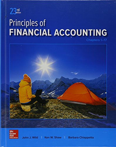 Gen Combo Principles Of Financial Accounting Chapters 1 17; Connect Access Card 23e